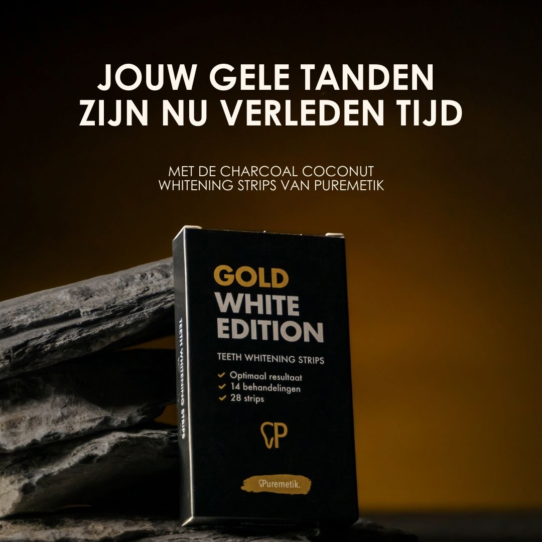 GOLD WHITE EDITION: Wittere tanden met charcoal & coconut power